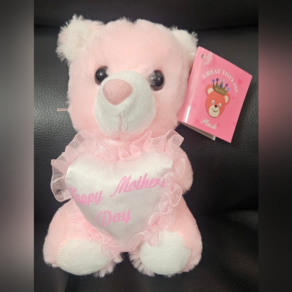 Pink Plush Teddy Bear - Happy Mother's Day